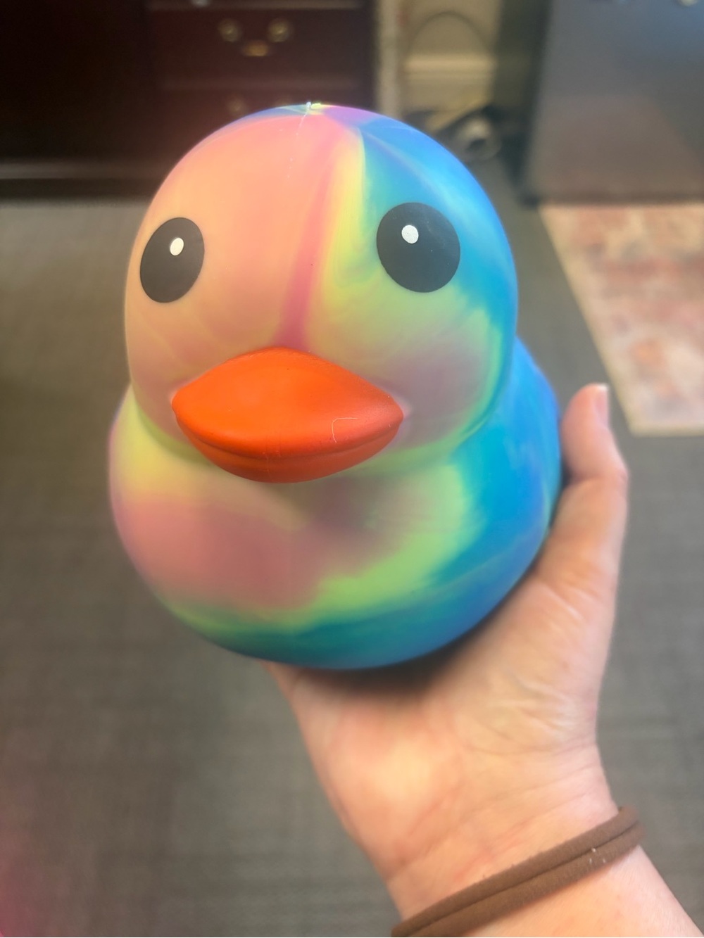 Colorful Tie-Dye duck squish